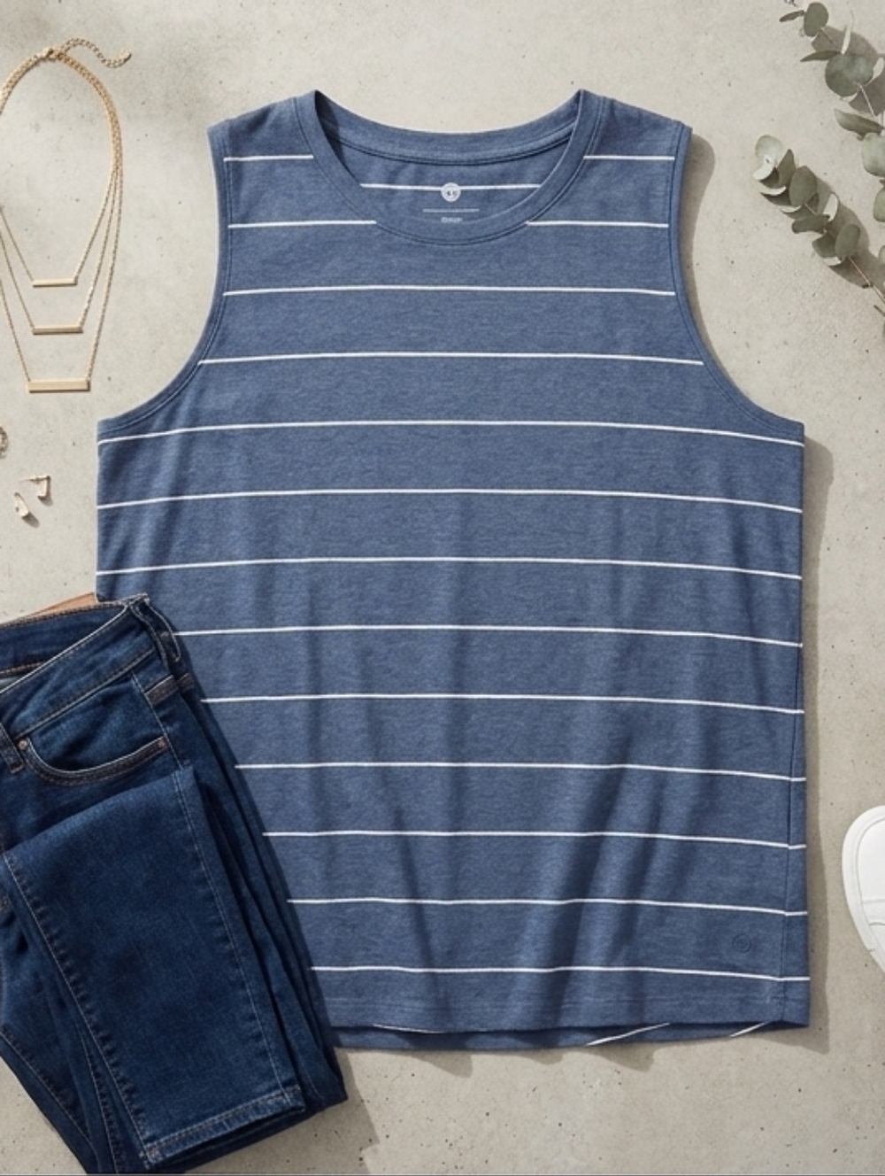 Calia by Carrie Underwood Striped Active Tank - XXL
